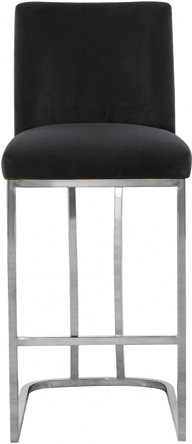 Tabouret de comptoir en velours Heidi