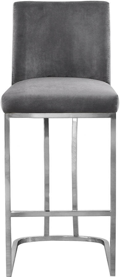 Tabouret de comptoir en velours Heidi