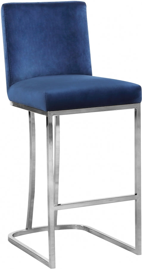 Tabouret de comptoir en velours Heidi