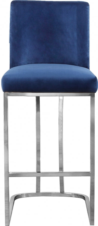 Tabouret de comptoir en velours Heidi