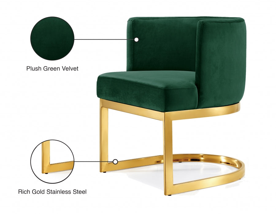 Chaise de salle à manger en velours Gianna