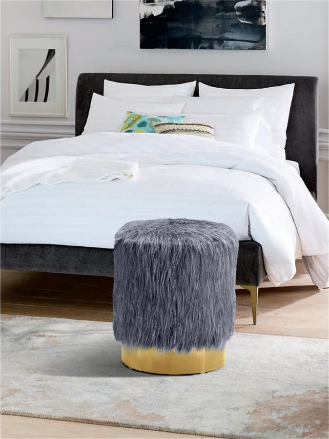 Pouf en fausse fourrure Joy | Tabouret 
