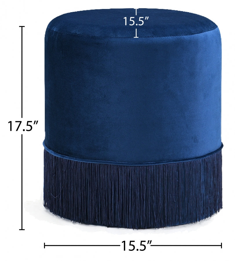 Pouf en velours Teddy | Tabouret