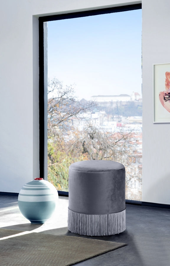 Pouf en velours Teddy | Tabouret