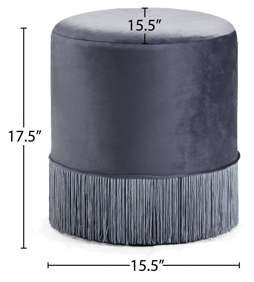 Pouf en velours Teddy | Tabouret