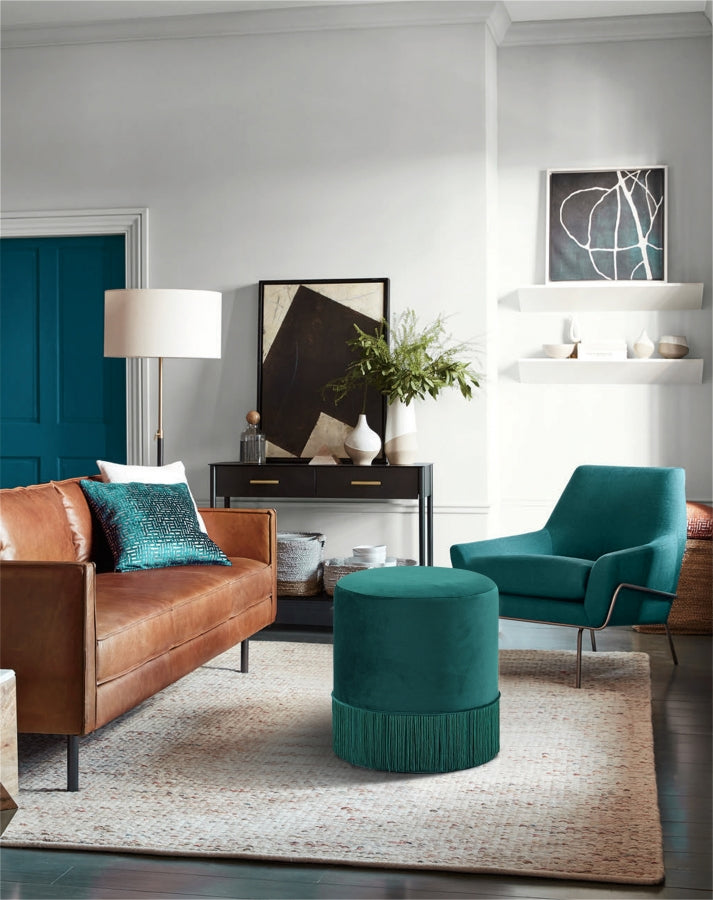 Pouf en velours Teddy | Tabouret