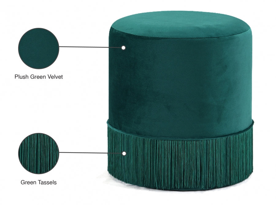 Pouf en velours Teddy | Tabouret