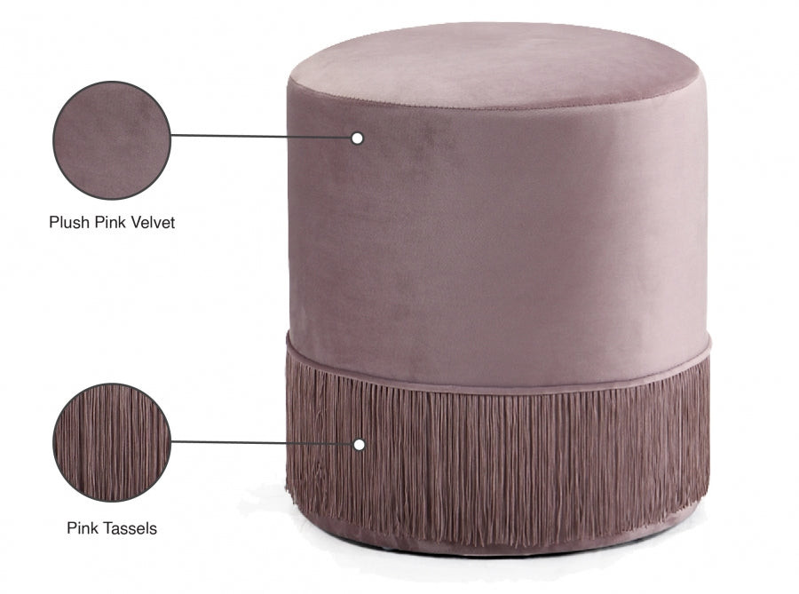 Pouf en velours Teddy | Tabouret
