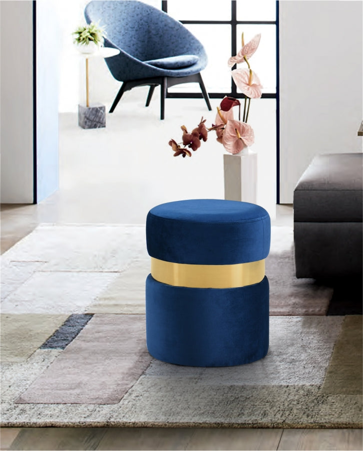 Pouf en velours Hailey | Tabouret 