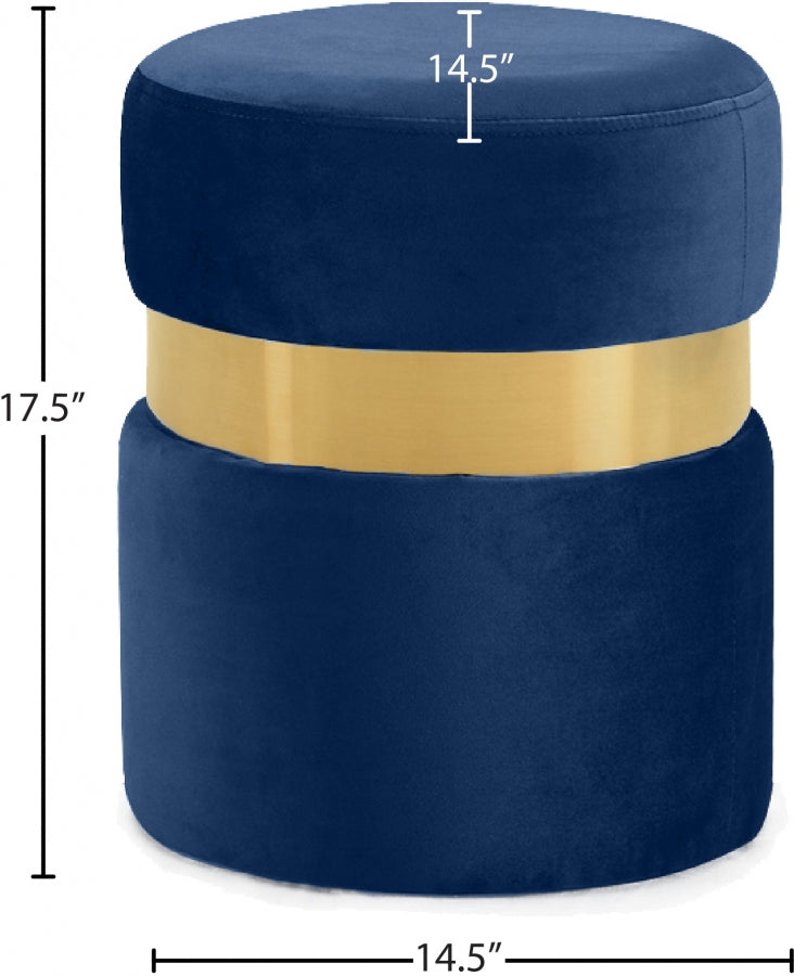 Pouf en velours Hailey | Tabouret 