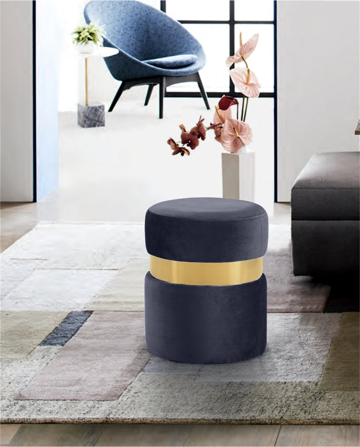 Pouf en velours Hailey | Tabouret 