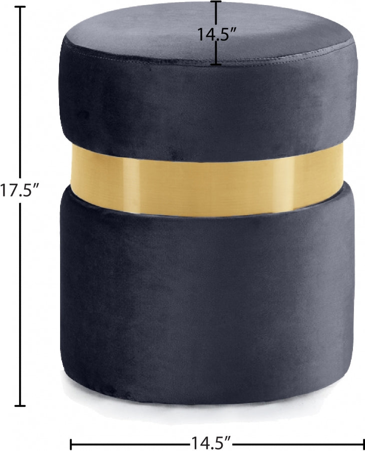 Pouf en velours Hailey | Tabouret 