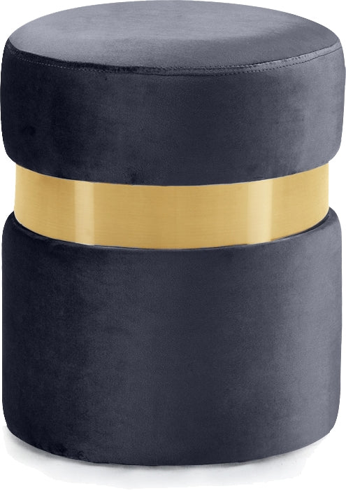 Pouf en velours Hailey | Tabouret 