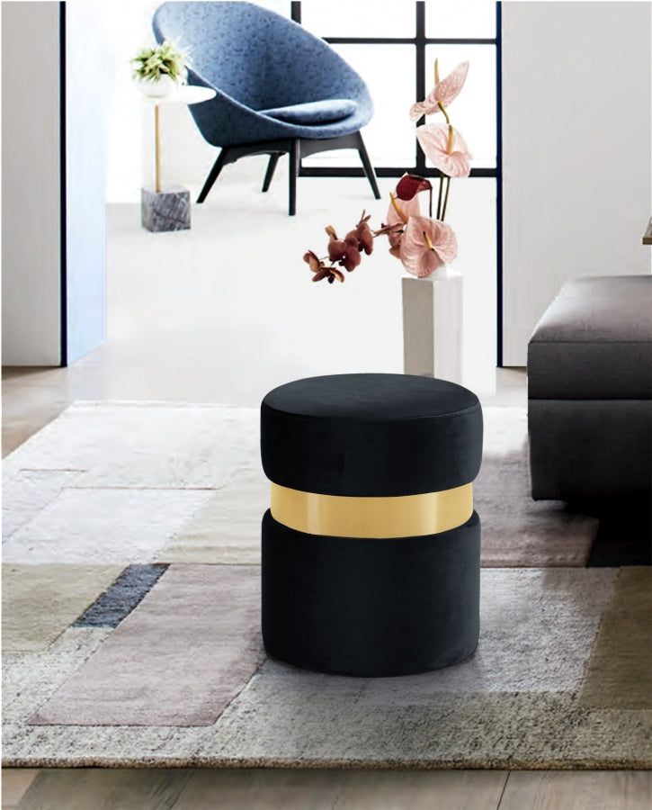 Pouf en velours Hailey | Tabouret 