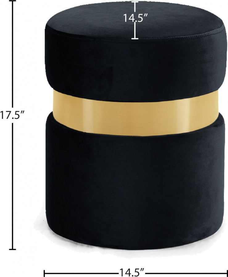 Pouf en velours Hailey | Tabouret 