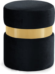 Pouf en velours Hailey | Tabouret 