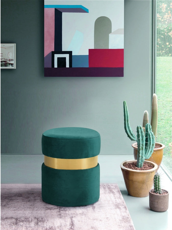 Pouf en velours Hailey | Tabouret