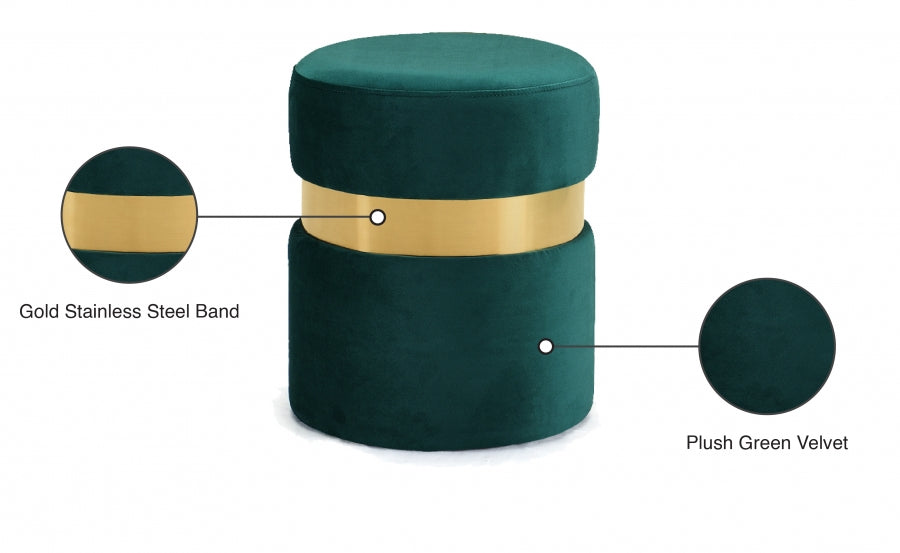 Pouf en velours Hailey | Tabouret 