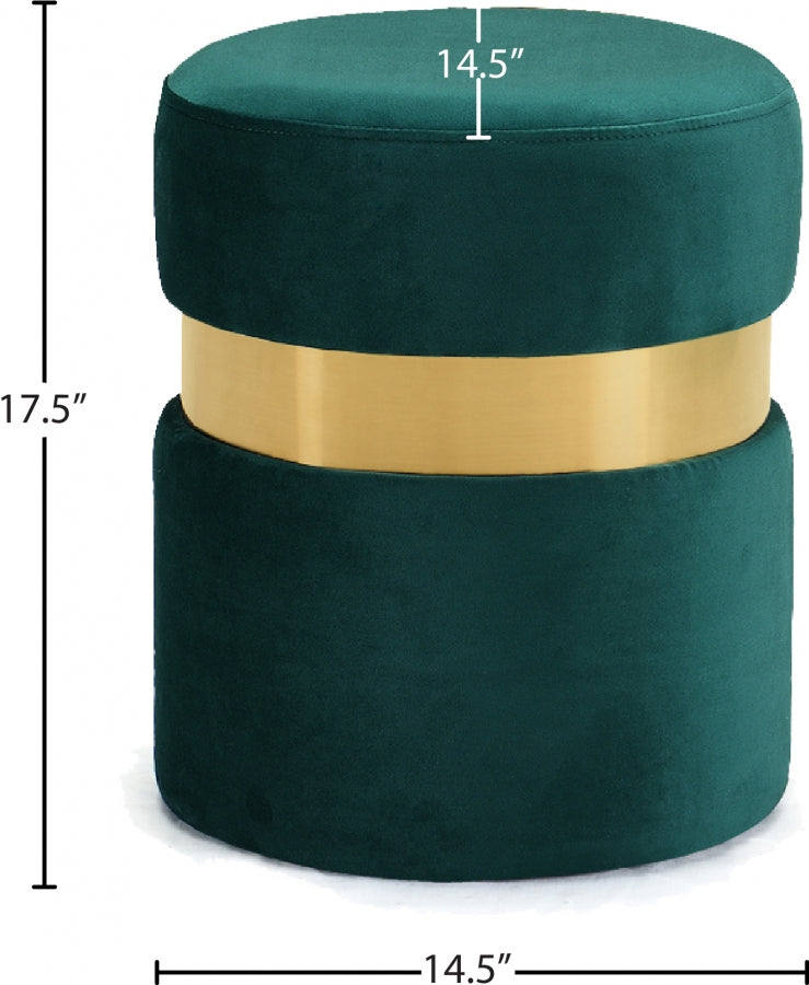Pouf en velours Hailey | Tabouret 