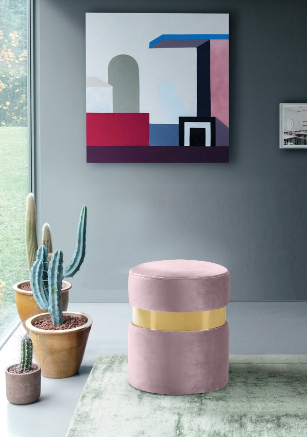 Pouf en velours Hailey | Tabouret 
