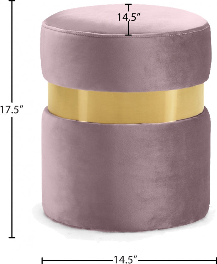 Pouf en velours Hailey | Tabouret 