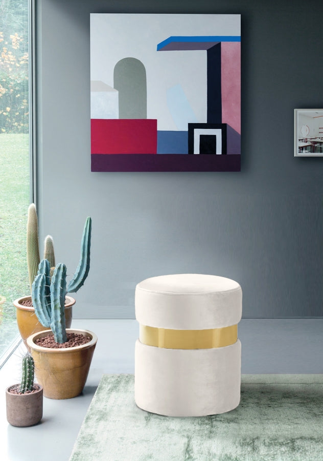 Pouf en velours Hailey | Tabouret 