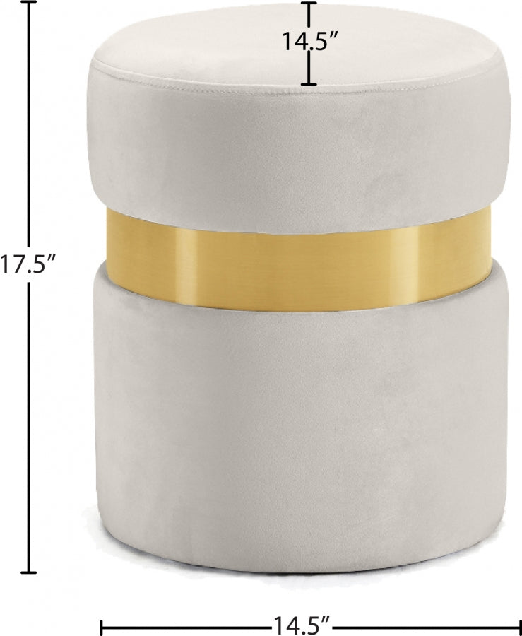 Pouf en velours Hailey | Tabouret 