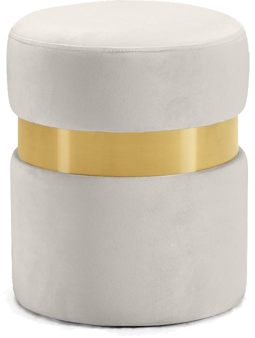 Pouf en velours Hailey | Tabouret 