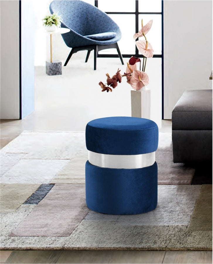 Pouf en velours Hailey | Tabouret 