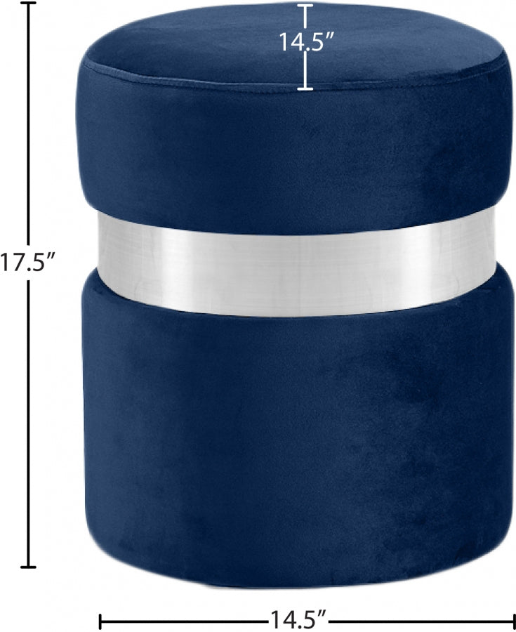 Pouf en velours Hailey | Tabouret 