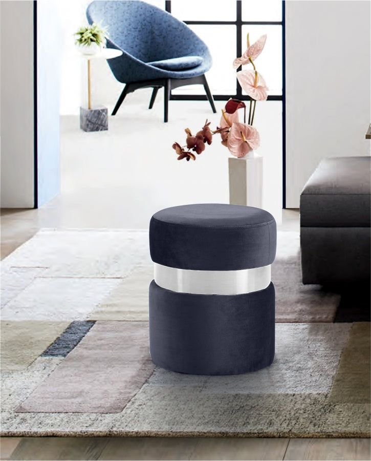 Pouf en velours Hailey | Tabouret 