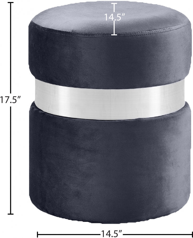 Pouf en velours Hailey | Tabouret 