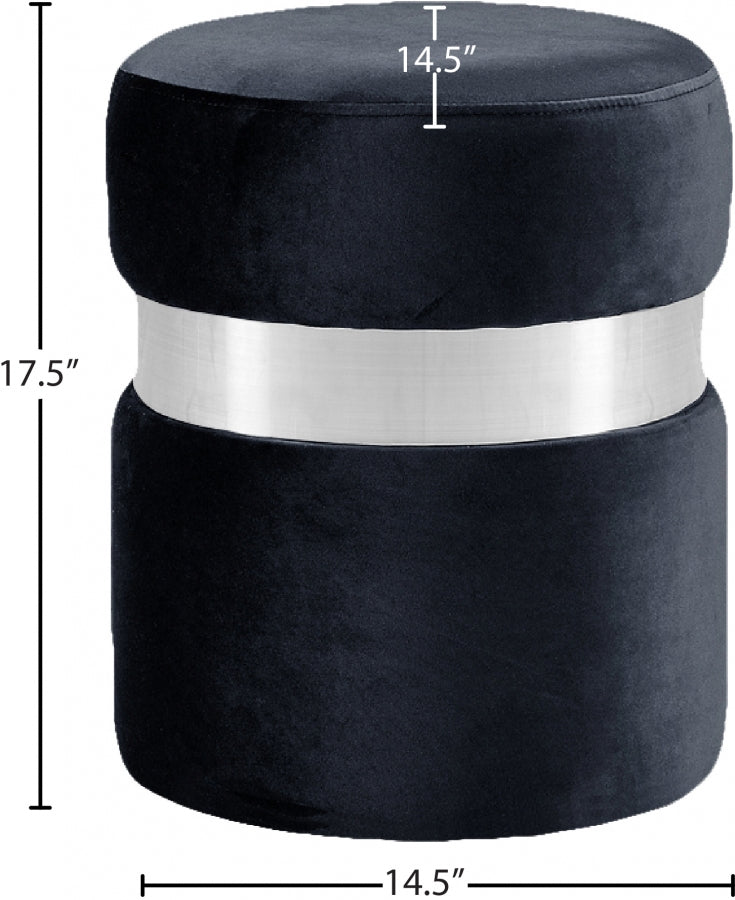 Pouf en velours Hailey | Tabouret 