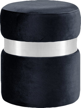 Pouf en velours Hailey | Tabouret 