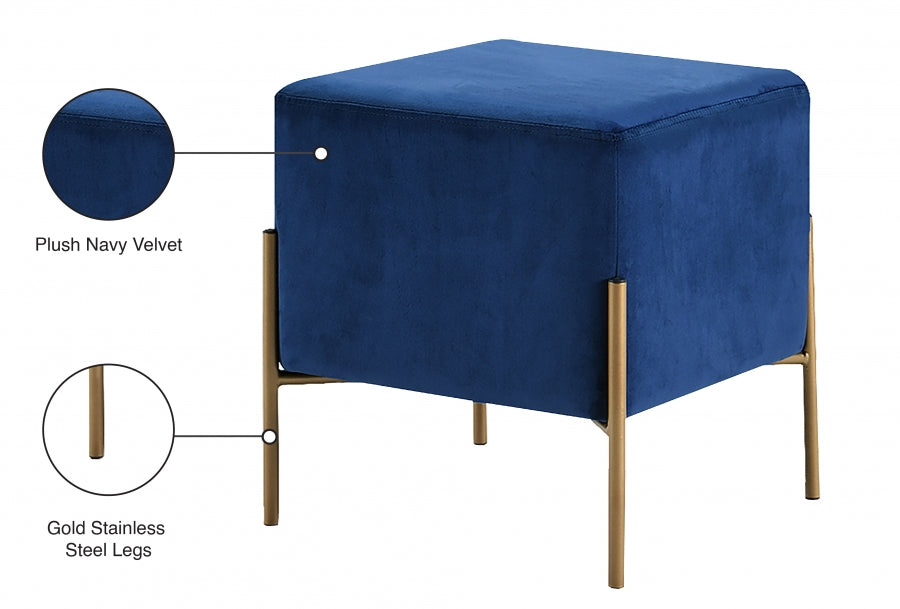 Pouf en velours Isla | Tabouret