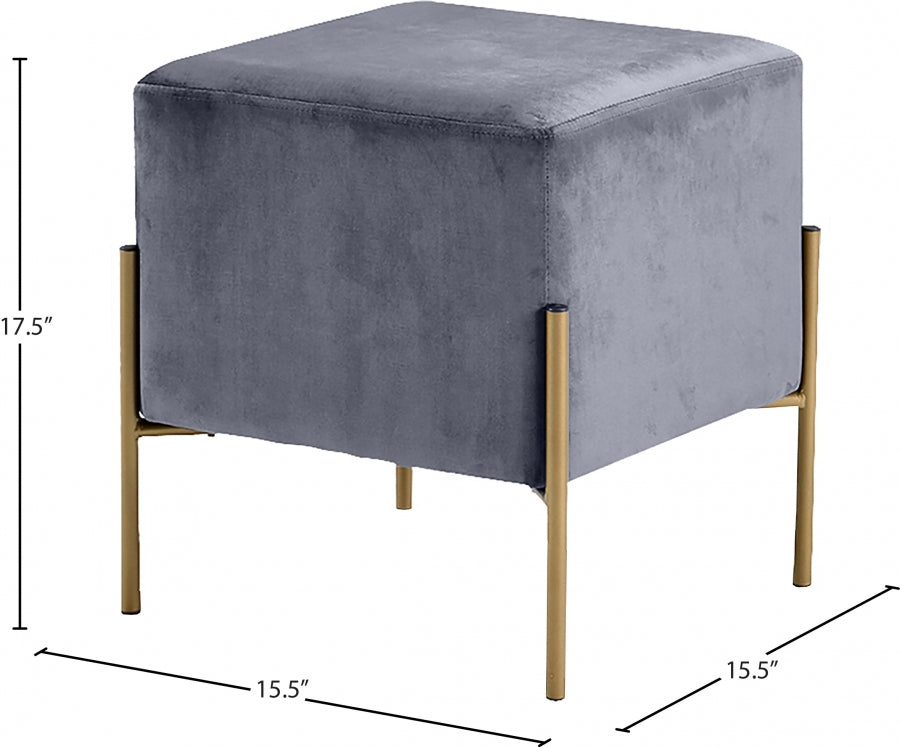 Pouf en velours Isla | Tabouret