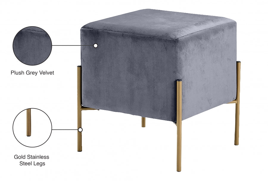 Pouf en velours Isla | Tabouret
