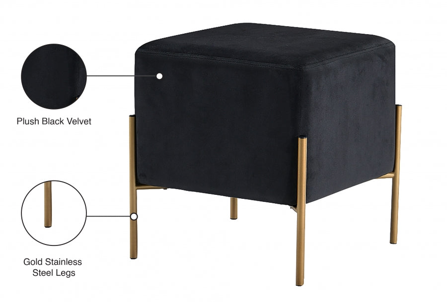 Pouf en velours Isla | Tabouret