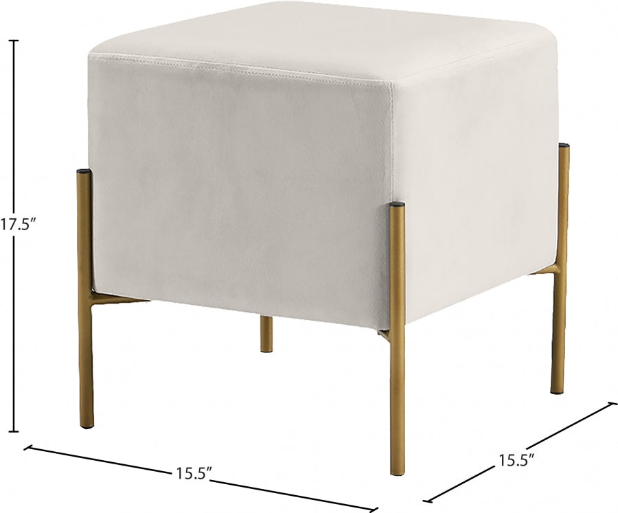 Pouf en velours Isla | Tabouret