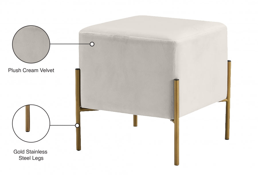 Pouf en velours Isla | Tabouret