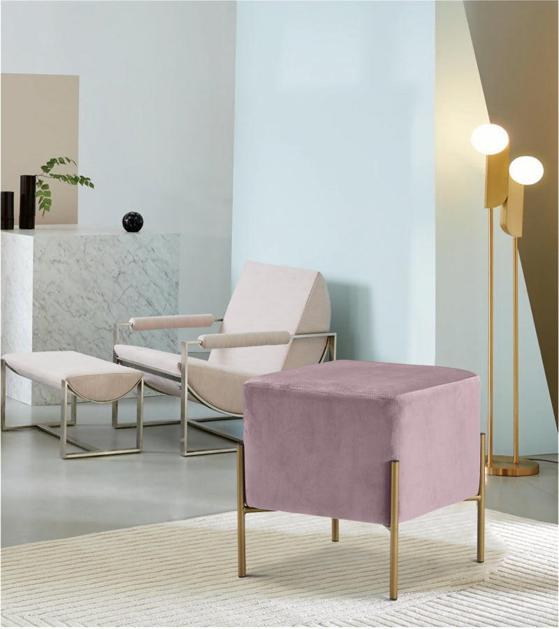 Pouf en velours Isla | Tabouret