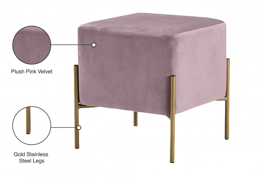 Pouf en velours Isla | Tabouret