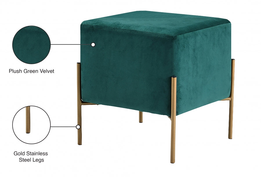 Pouf en velours Isla | Tabouret