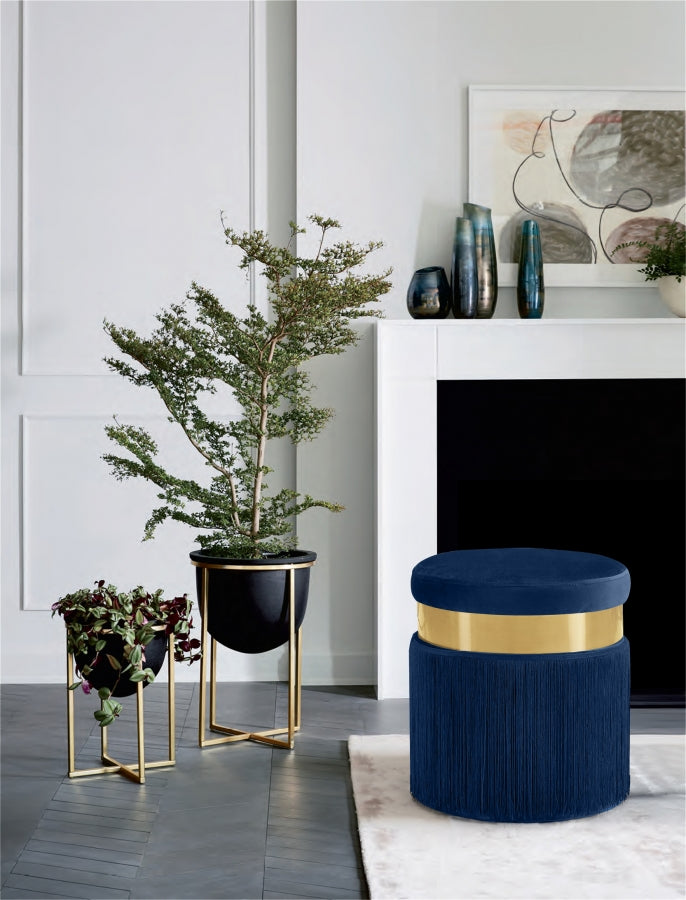 Pouf en velours Yasmine | Tabouret