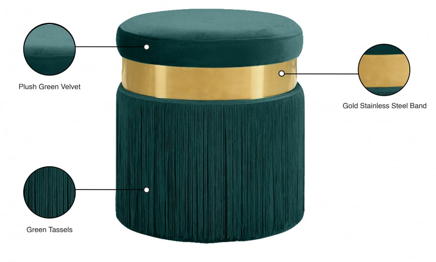 Pouf en velours Yasmine | Tabouret