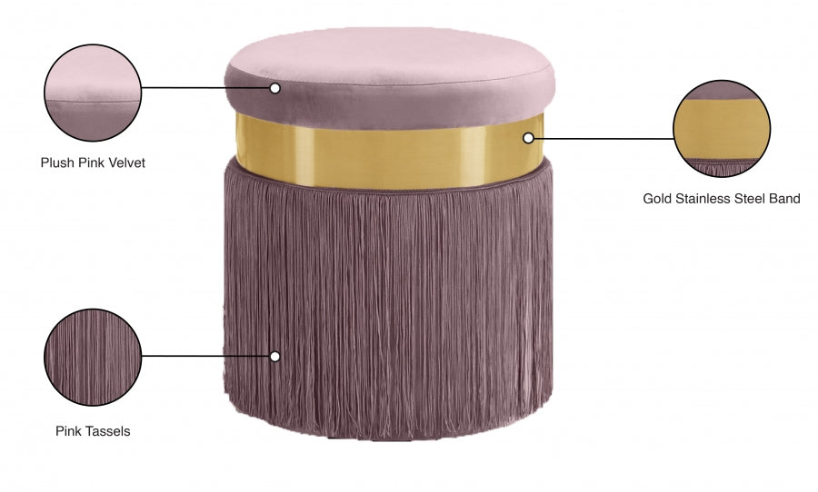 Pouf en velours Yasmine | Tabouret
