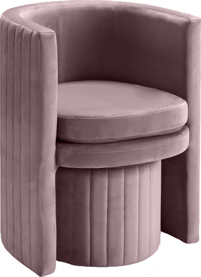 Ensemble de fauteuil d'appoint et repose-pieds en velours Selena