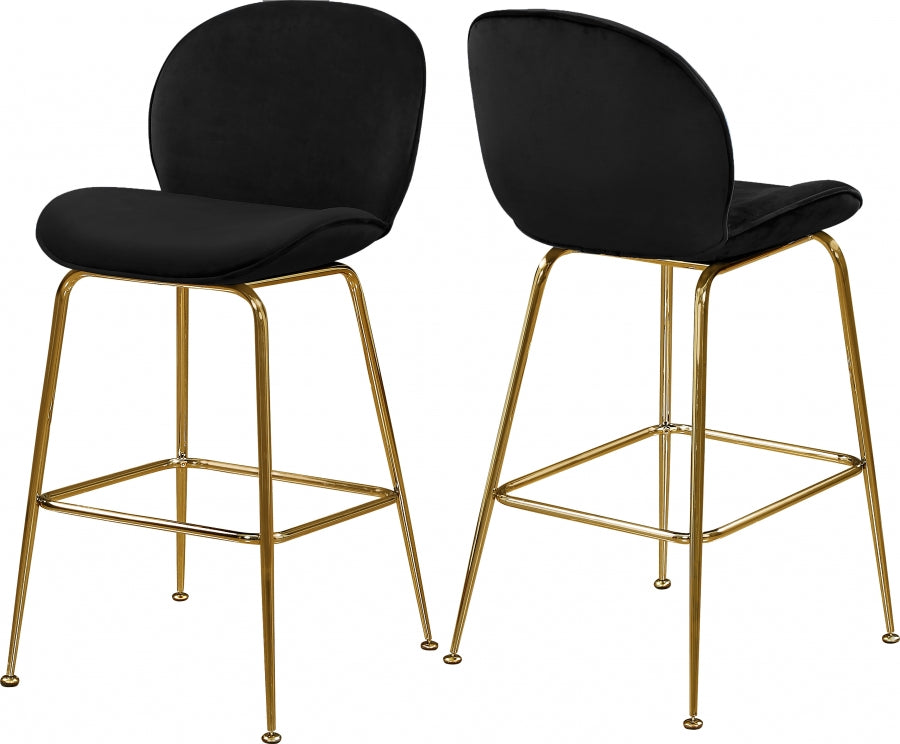 Tabouret de comptoir en velours Paris