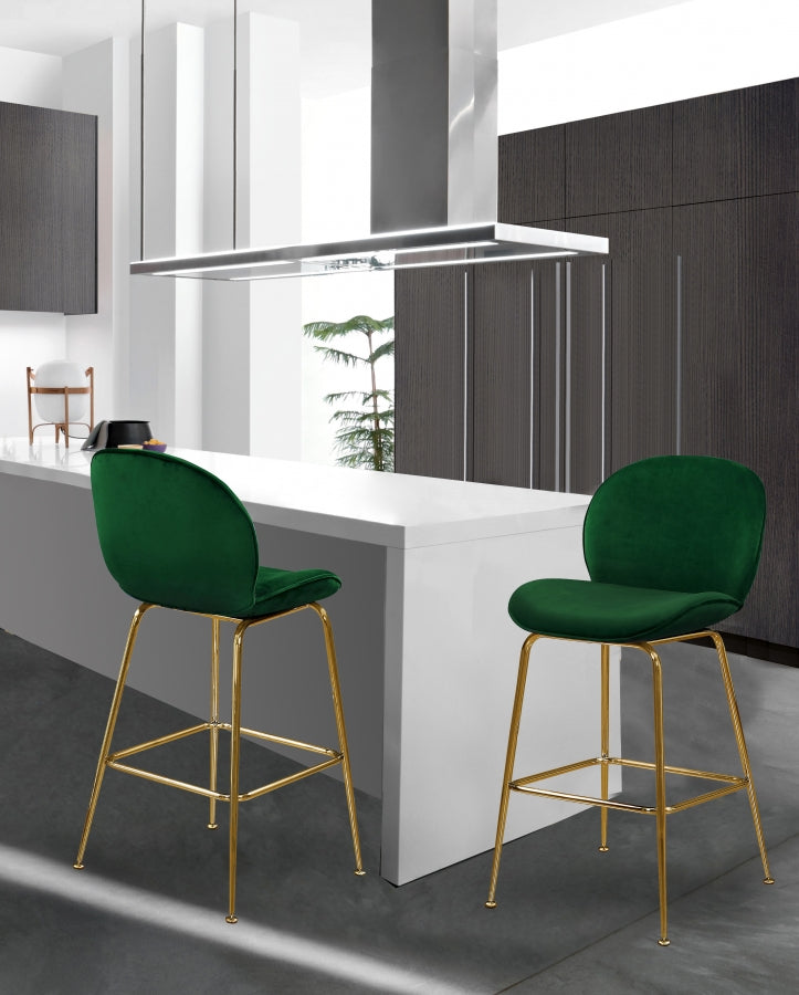 Tabouret de comptoir en velours Paris