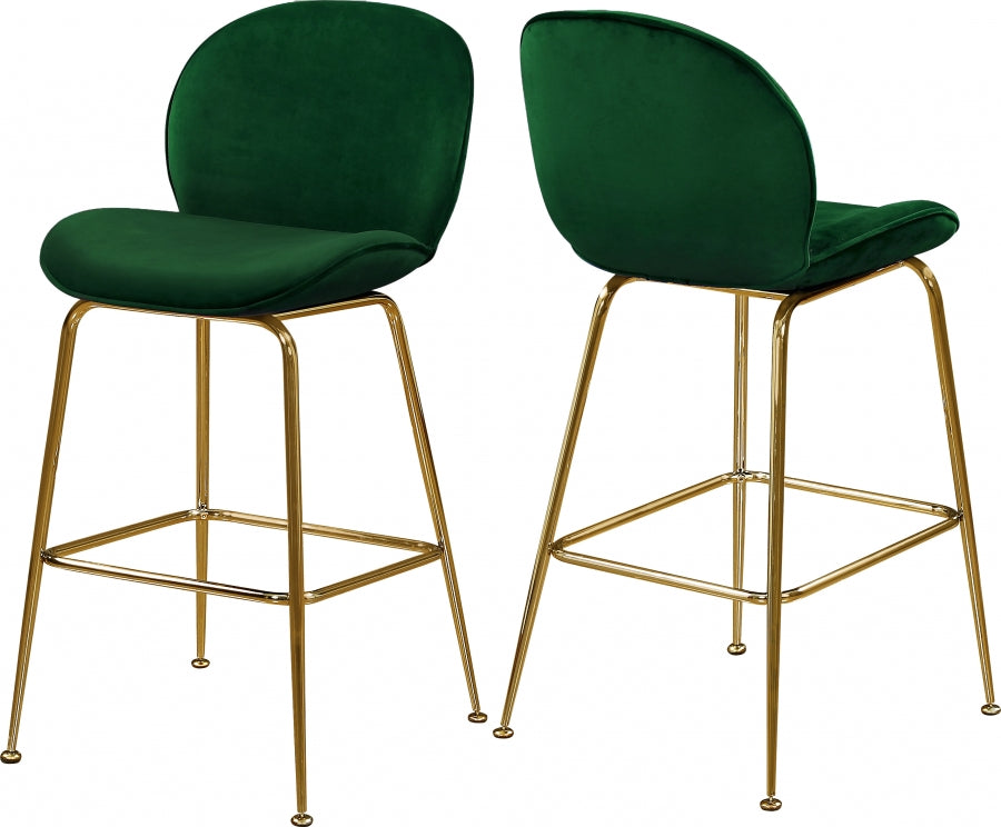 Tabouret de comptoir en velours Paris